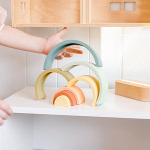 OB Designs Silicone Rainbow Stacker | Blueberry