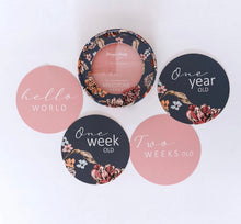 Load image into Gallery viewer, Belle &amp; Rose Gold Reversible Milestone Cards