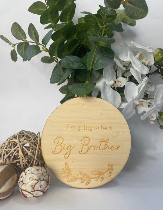 Single Announcement Disc - I'm going to be a Big Brother (Wreath)