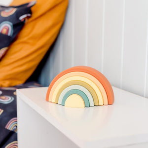 OB Designs Silicone Rainbow Stacker | Cherry