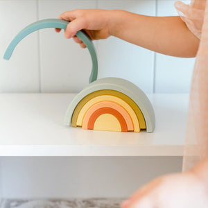 OB Designs Silicone Rainbow Stacker | Blueberry