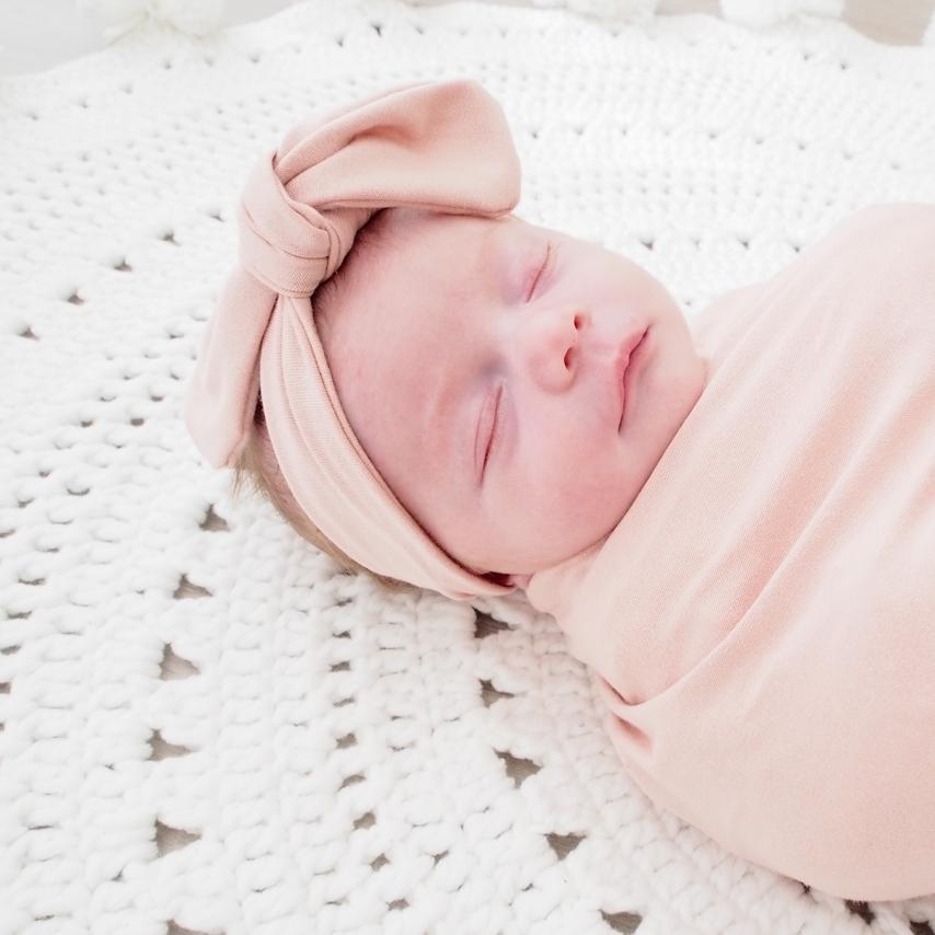 Blush Pink Topknot Headband