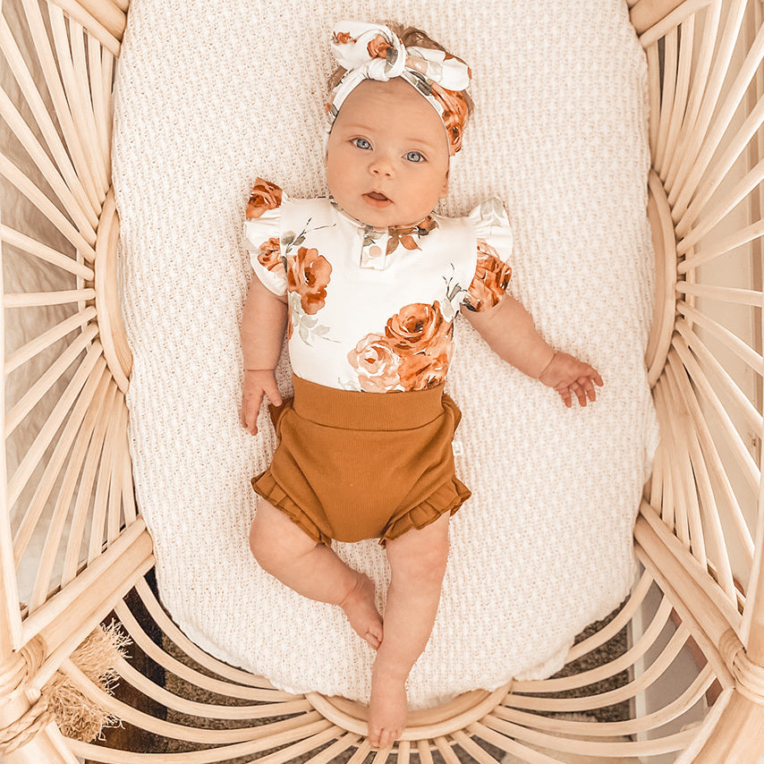 Chestnut High Waist Bloomers- Organic Baby Clothing