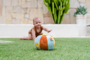OB Designs Baby Sensory Ball Autumn Blue | Soft & Plush Toys Australia