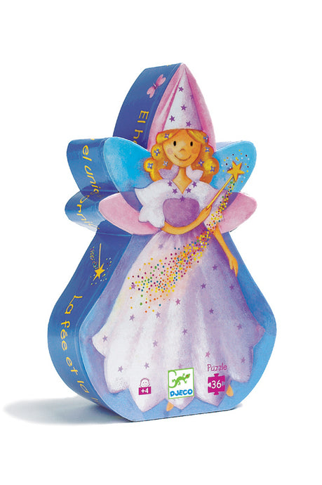 Djeco- Fairy And Unicorn 36pc Silhouette Puzzle
