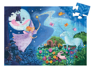 Djeco- Fairy And Unicorn 36pc Silhouette Puzzle
