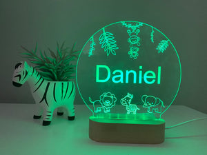 Night Lights (USB Operated) - Round Personalised