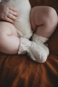 Ivory Merino Wool Bonnet & Booties