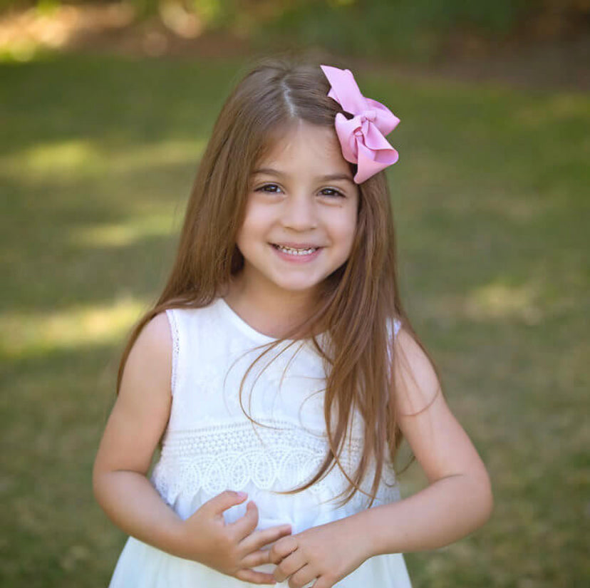 Dusky Pink Medium Bow Hair Clip