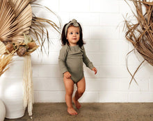 Load image into Gallery viewer, Dewkist Long Sleeve Bodysuit- Organic Clothing