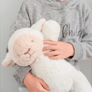 OB Designs- Stuffed Animals | Soft Plush Toys Australia | White Lamb - Lee Lamb Huggie