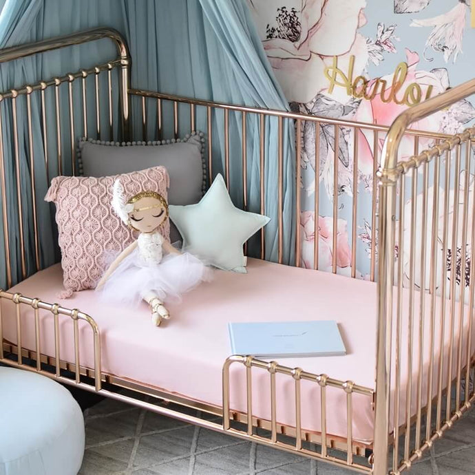 Lullaby Pink- Fitted Cot Sheet