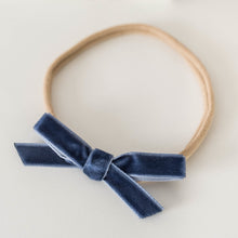 Load image into Gallery viewer, Moonlight Petite Velvet Bow Headbands