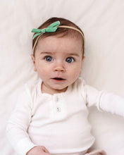 Load image into Gallery viewer, Olive Green Petite Velvet Bow Headband