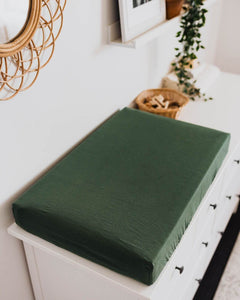 Olive- Fitted Bassinet Sheet/ Change Pad Cover