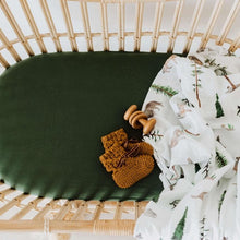 Load image into Gallery viewer, Olive- Fitted Bassinet Sheet/ Change Pad Cover