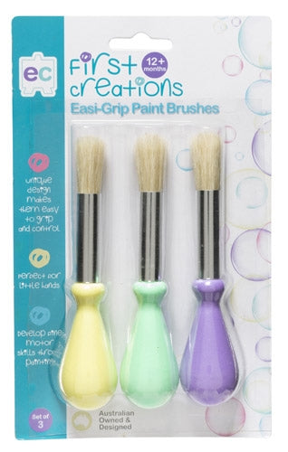 First Creations- Easi-Grip Paint Brushes Set of 3