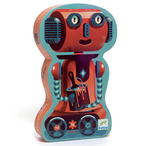 Djeco- Bob the Robot 36pc Silhouette Puzzle