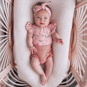Pink Wattle Short Sleeve Bodysuit- Organic Baby Clothing