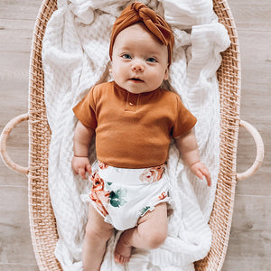 Chestnut Short Sleeve Bodysuit- Organic Baby Clothing