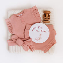 Load image into Gallery viewer, Rose Short Sleeve Bodysuit- Organic Baby Clothing