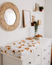 Load image into Gallery viewer, Sunflower- Fitted Bassinet Sheet/ Change Pad Cover