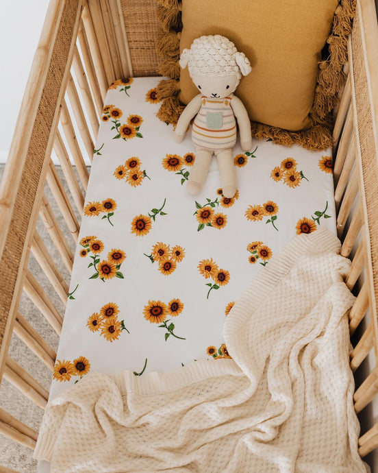 Sunflower- Fitted Cot Sheet