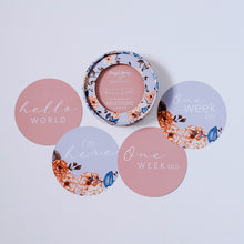 Load image into Gallery viewer, Vintage Blossom &amp; Rose Gold Reversible Milestone Cards