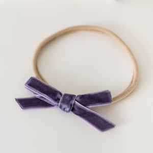 Violet Petite Velvet Bow Headband
