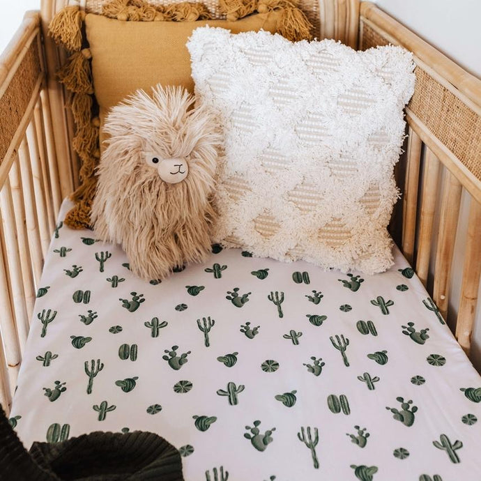 Cactus- Fitted Cot Sheet