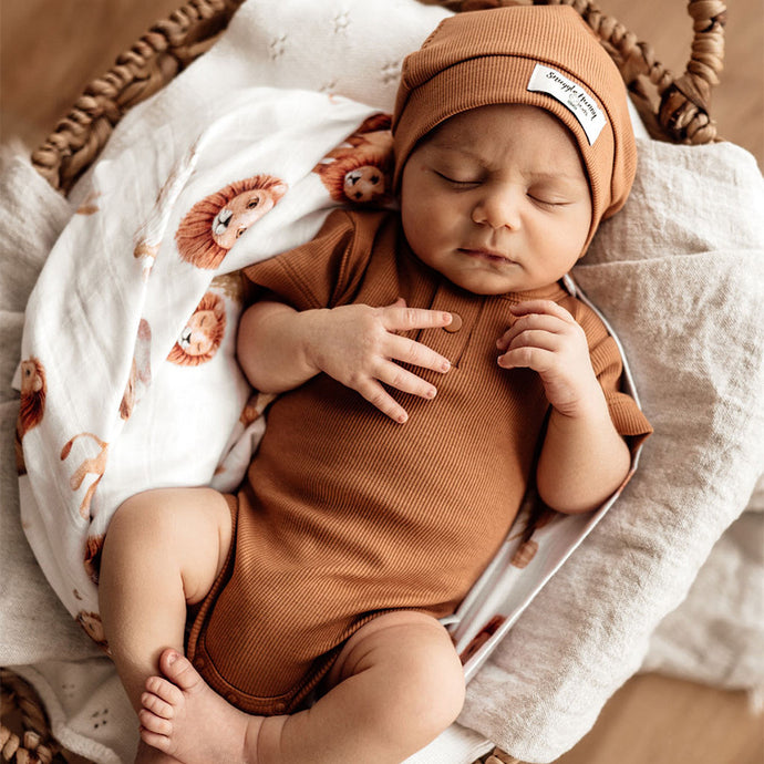 Chestnut Short Sleeve Bodysuit- Organic Baby Clothing