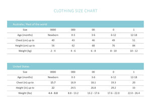 Daintree Short Sleeve Bodysuit- Organic Baby Clothing