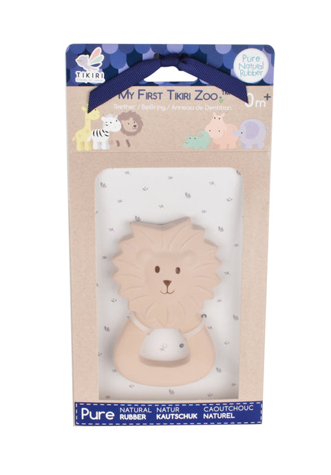Flat Rubber Lion Zoo Teether- Tikiri