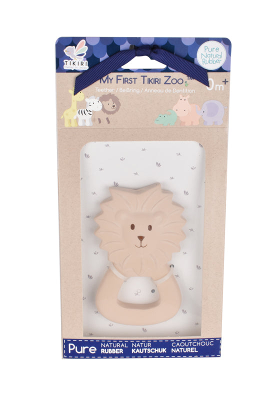 Flat Rubber Lion Zoo Teether- Tikiri