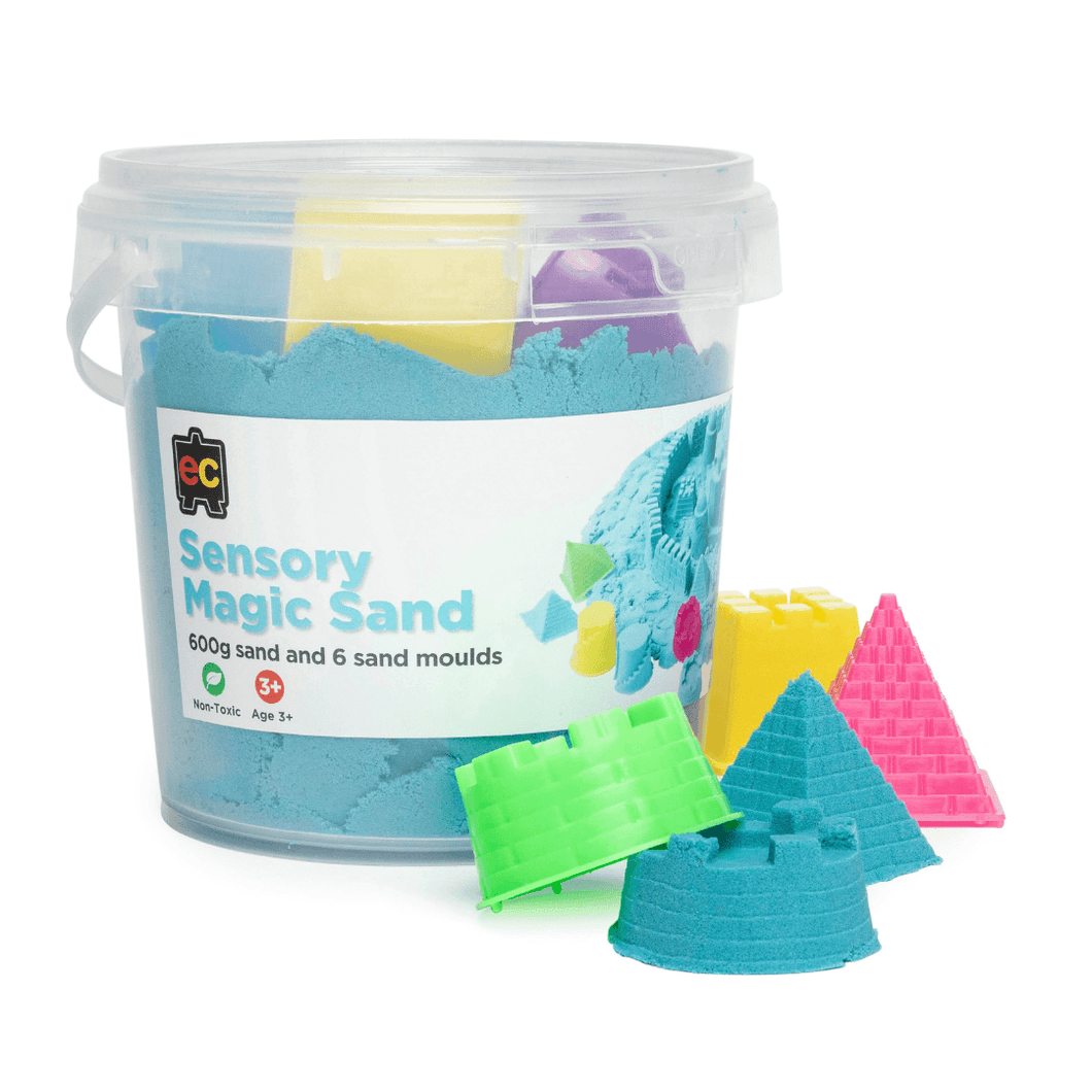 Educational Colours- Sensory Magic Sand & Moulds 600g- Blue