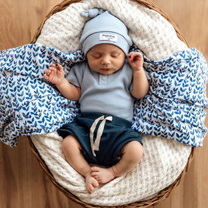 Navy Shorts- Organic Baby Clothing